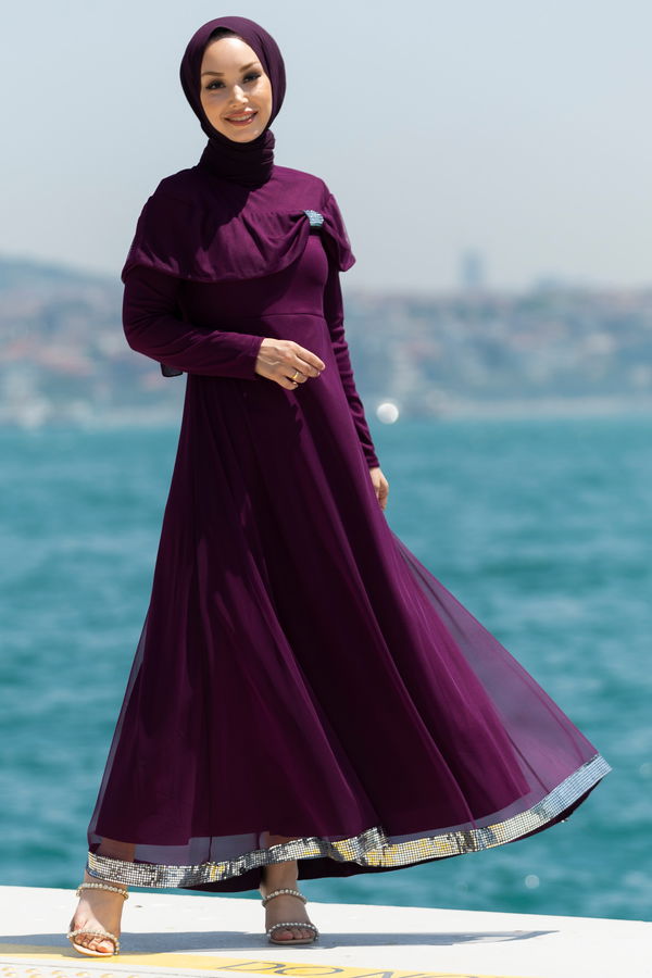 Abiye Elbise Mor - 10313 MOR