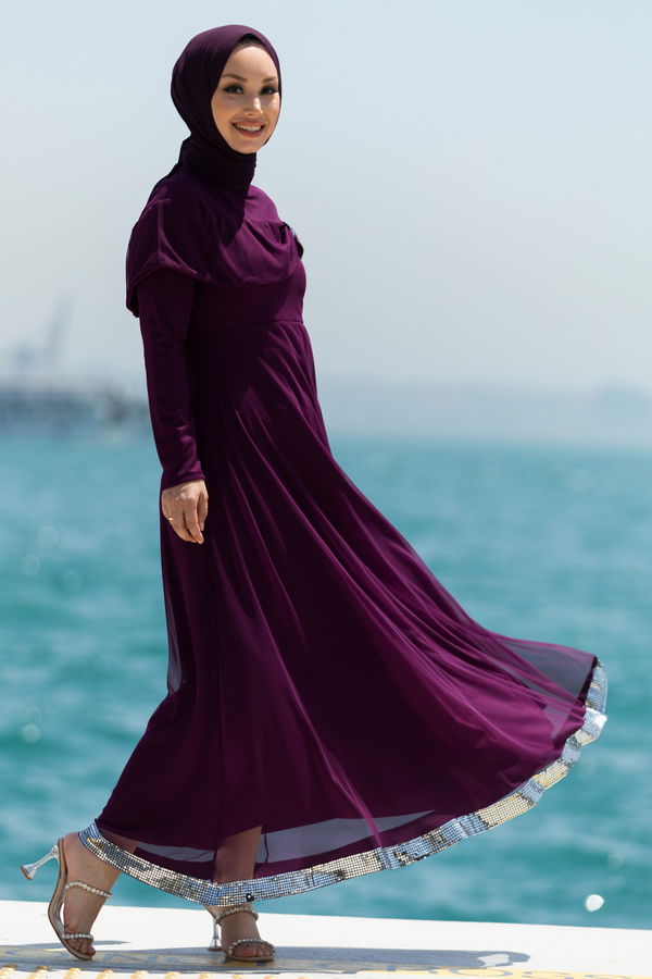 Abiye Elbise Mor - 10313 MOR