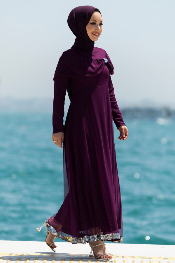Abiye Elbise Mor - 10313 MOR