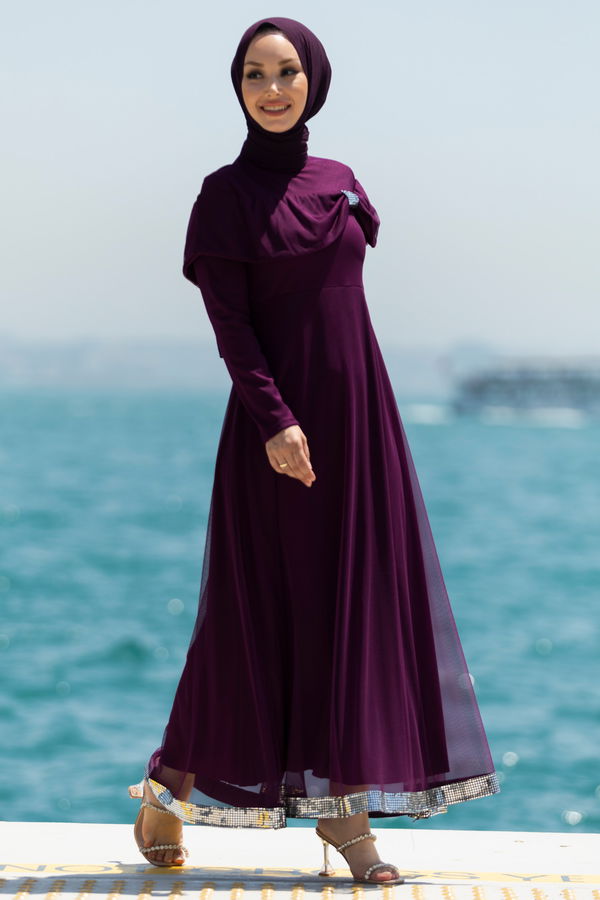 Abiye Elbise Mor - 10313 MOR