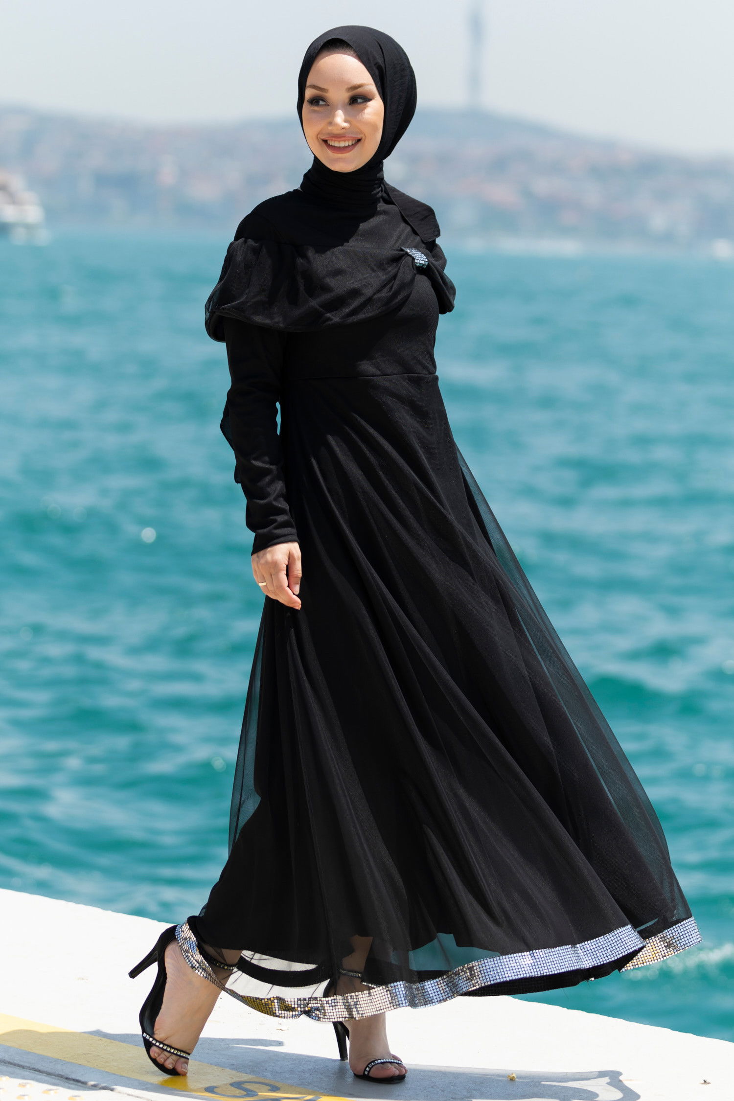 Abiye Elbise Siyah - 10313 SİYAH