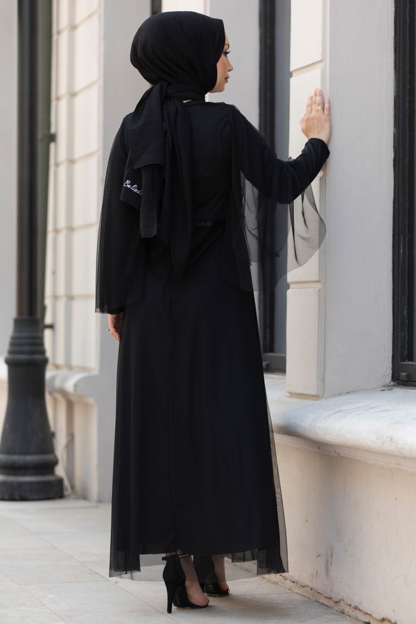 Abiye Elbise Siyah - 10314