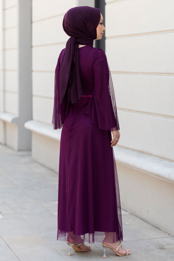 Abiye Elbise Mor - 10314