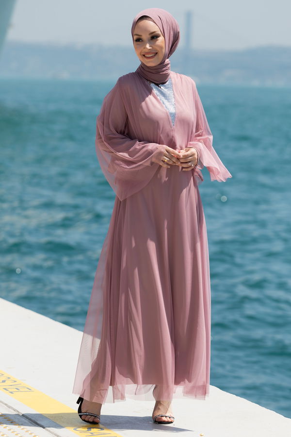 Abiye Elbise Pembe - 10314