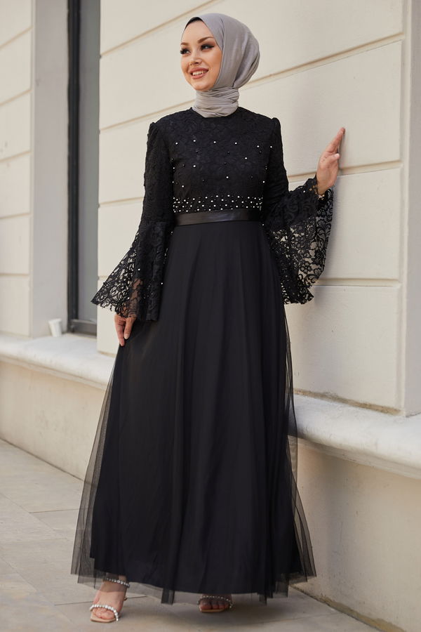 Abiye Elbise Siyah - 21099