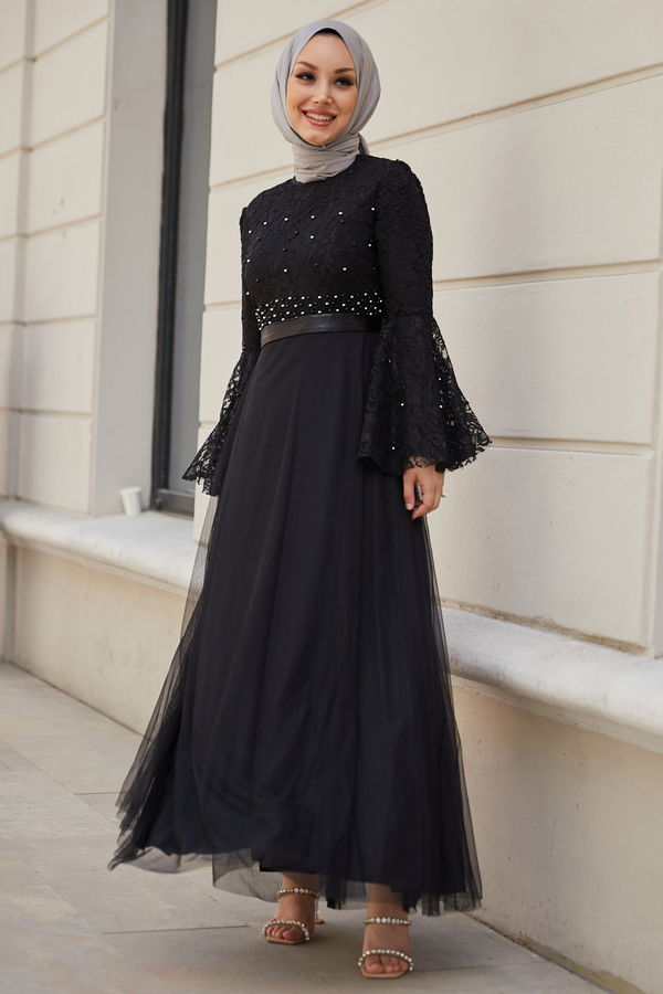 Abiye Elbise Siyah - 21099