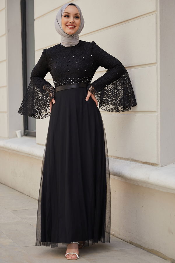 Abiye Elbise Siyah - 21099