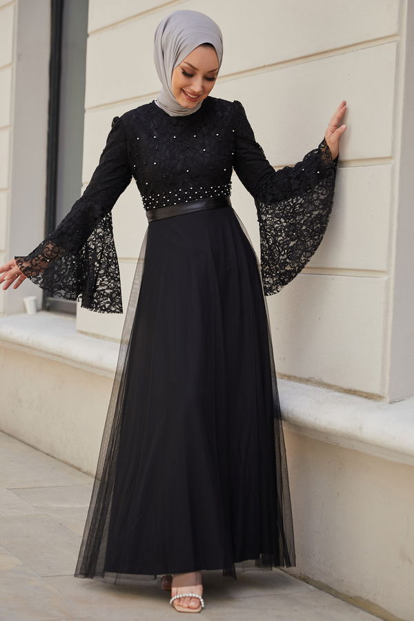 Abiye Elbise Siyah - 21099