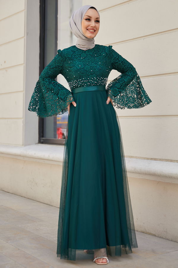 Abiye Elbise Yeşil - 21099