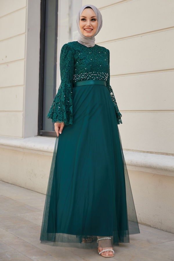 Abiye Elbise Yeşil - 21099