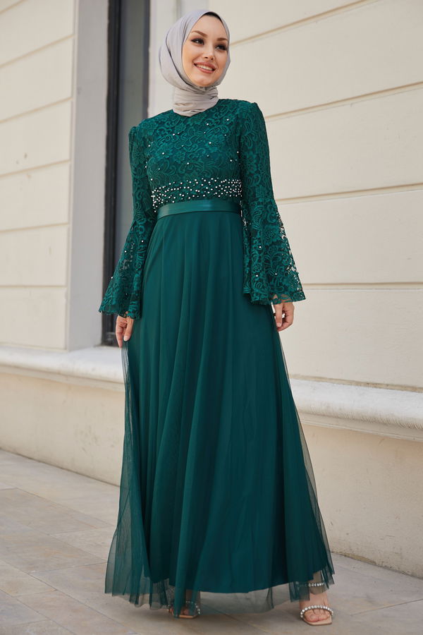 Abiye Elbise Yeşil - 21099
