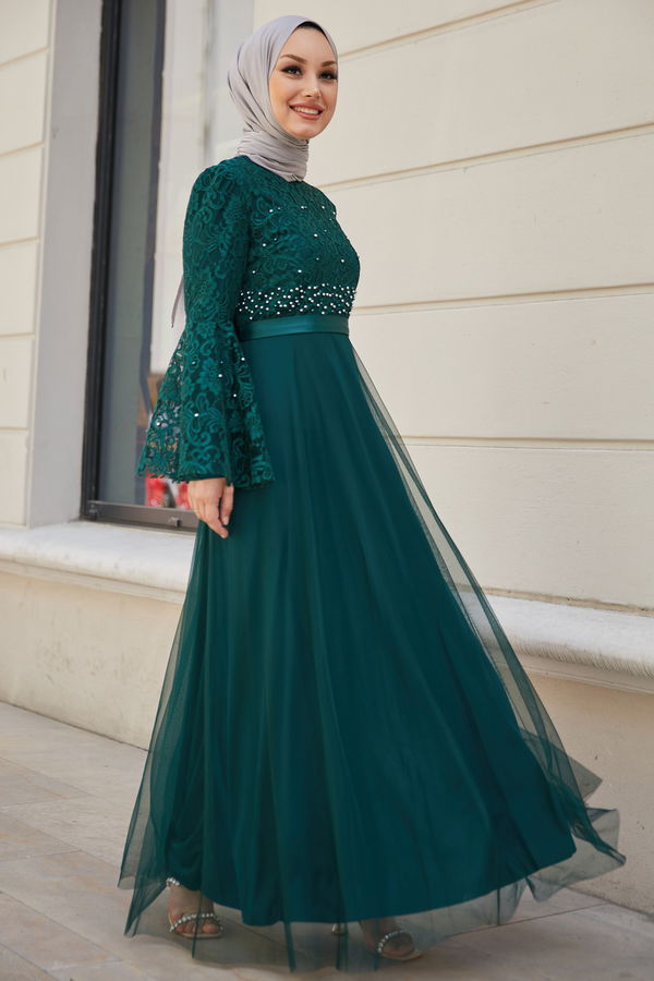 Abiye Elbise Yeşil - 21099