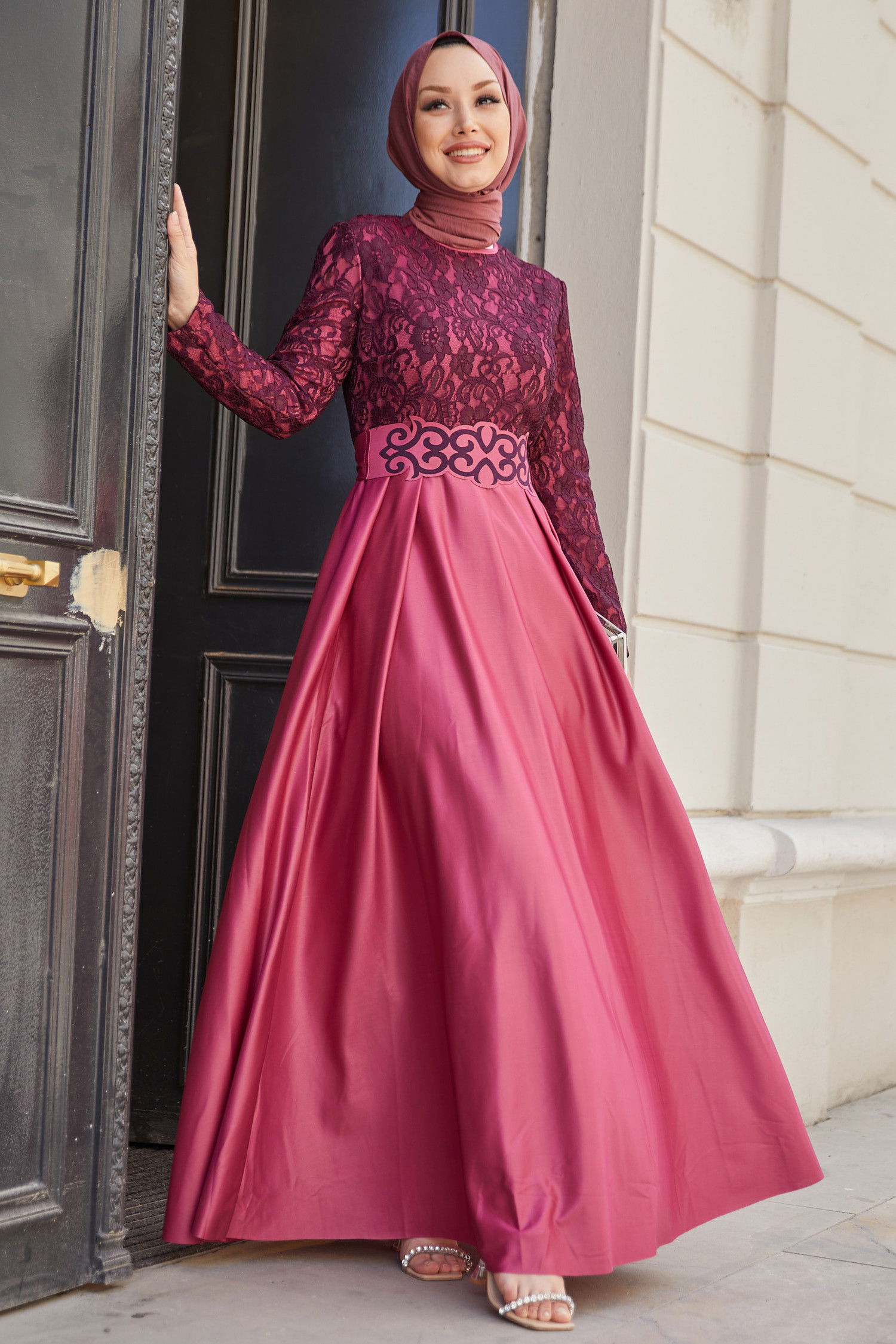 Abiye Elbise Pembe - 21104 PEMBE