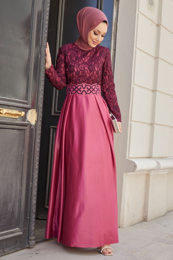 Abiye Elbise Pembe - 21104 PEMBE