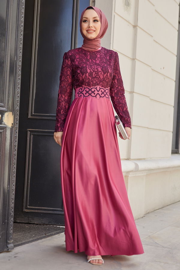 Abiye Elbise Pembe - 21104 PEMBE