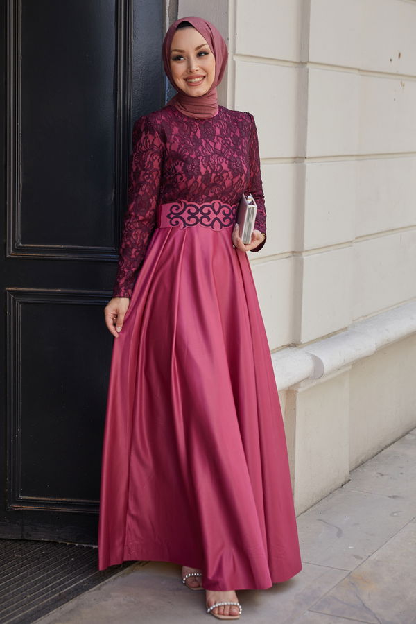 Abiye Elbise Pembe - 21104 PEMBE