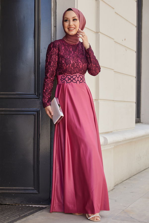 Abiye Elbise Pembe - 21104 PEMBE