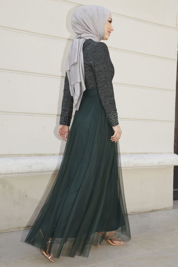 Abiye Elbise Haki - 21101 HAKİ