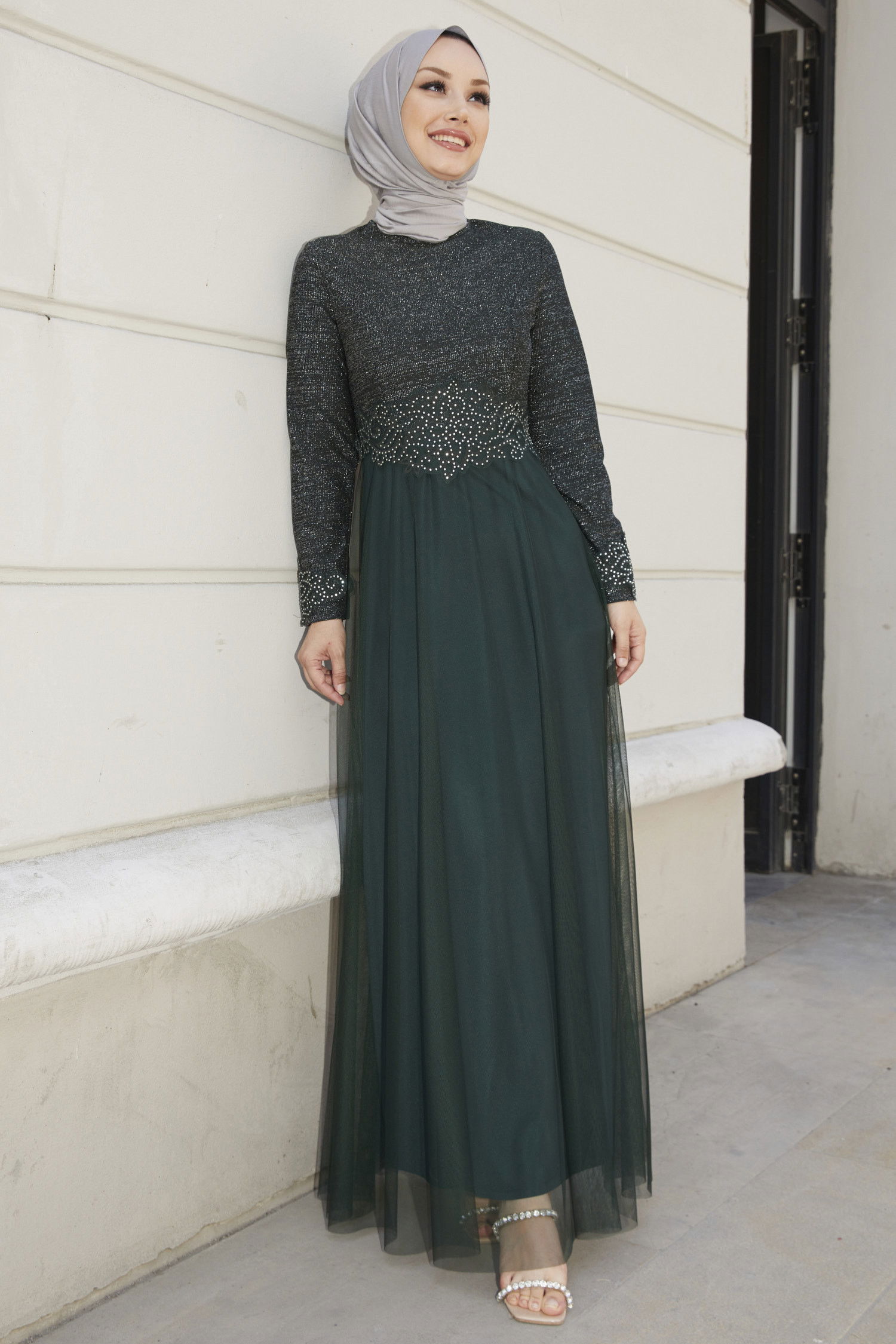 Abiye Elbise Haki - 21101 HAKİ