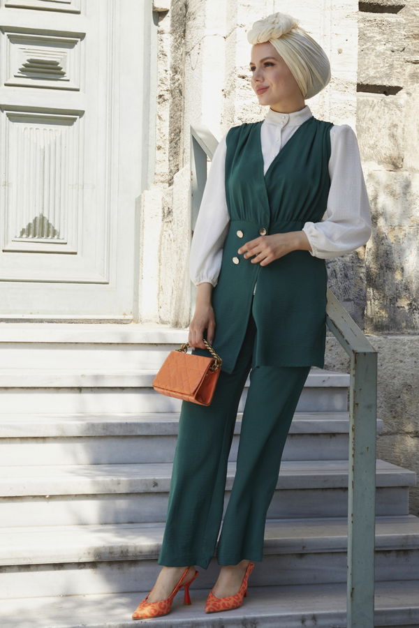 Yelek Pantolon Yeşil - 10532