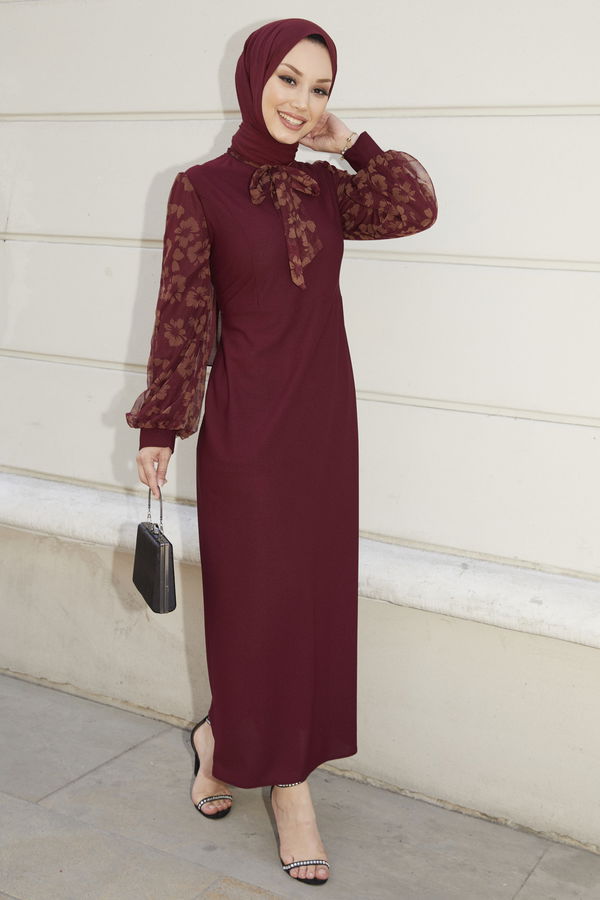 Abiye Elbise Bordo - 21100 BORDO