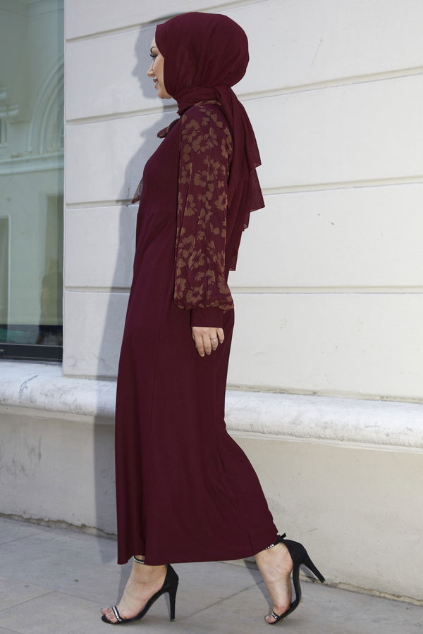 Abiye Elbise Bordo - 21100 BORDO