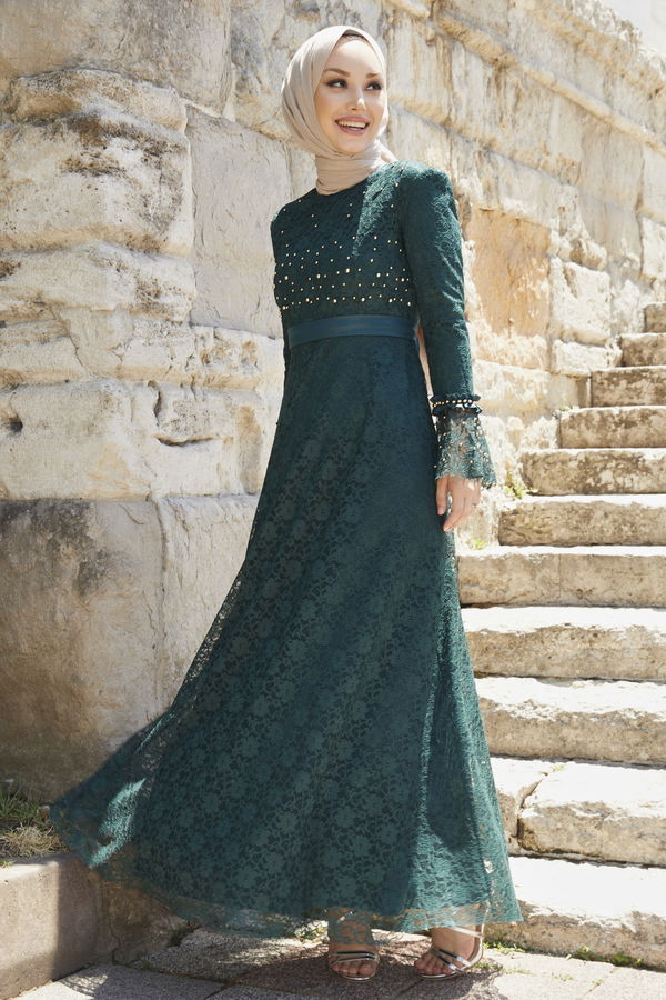 Abiye Elbise Yeşil - 21103 YEŞİL