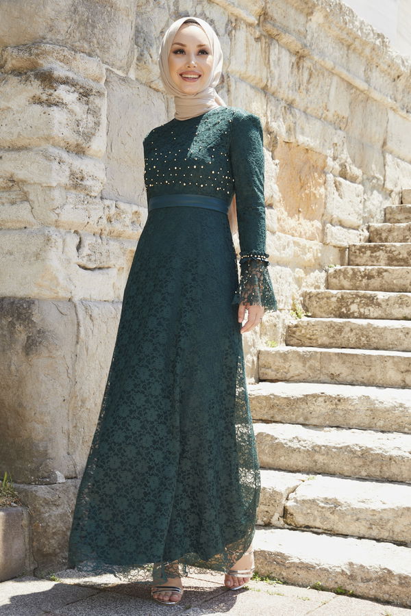 Abiye Elbise Yeşil - 21103 YEŞİL