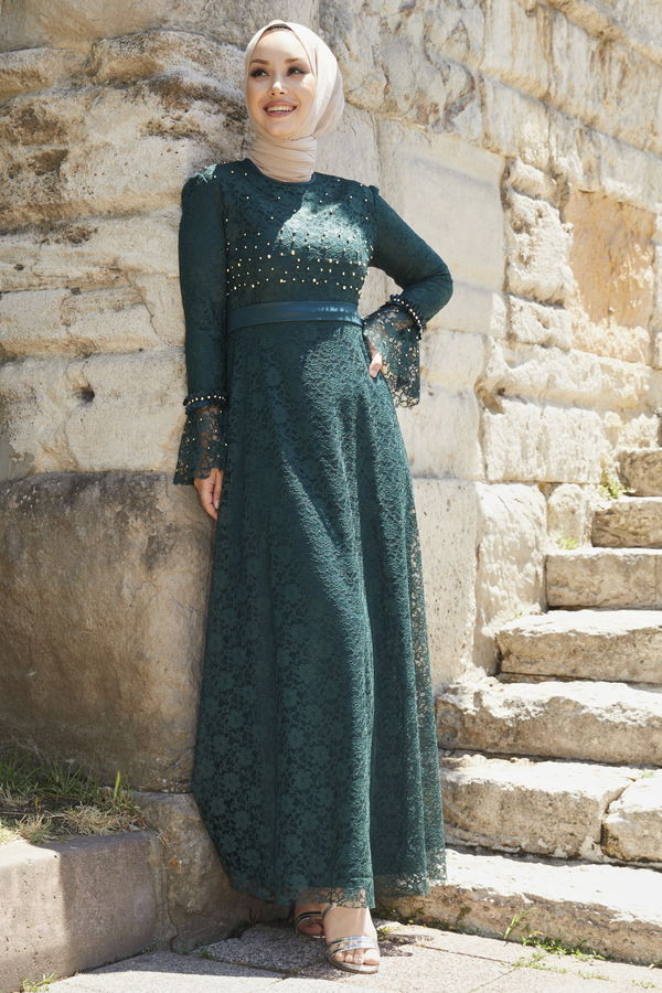 Abiye Elbise Yeşil - 21103 YEŞİL