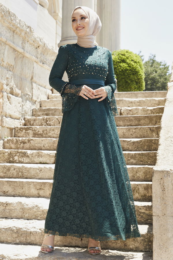 Abiye Elbise Yeşil - 21103 YEŞİL