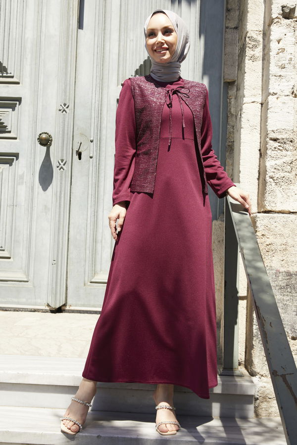 Abiye Elbise Mürdüm - 21105 MÜRDÜM