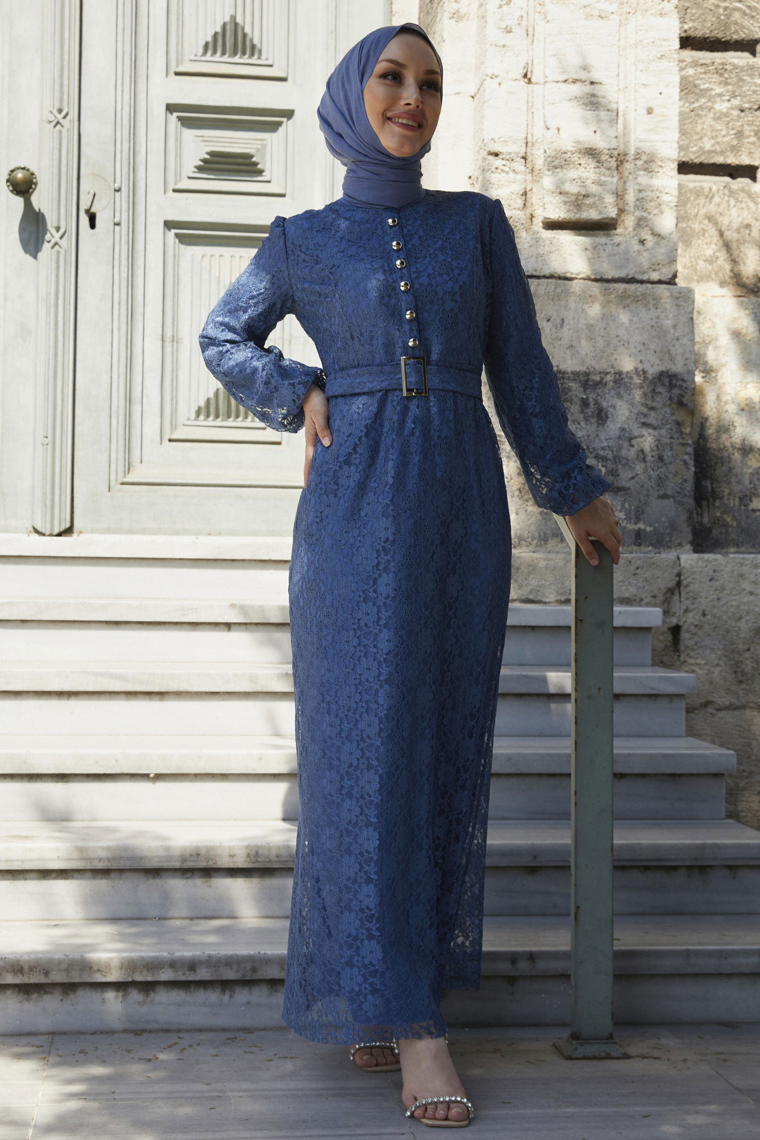 Abiye Elbise Mavi - 21106