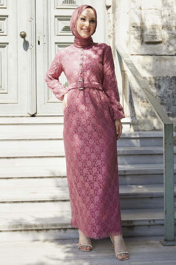 Abiye Elbise Pembe - 21106 PEMBE