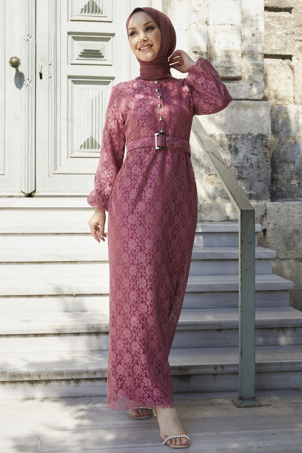 Abiye Elbise Pembe - 21106 PEMBE