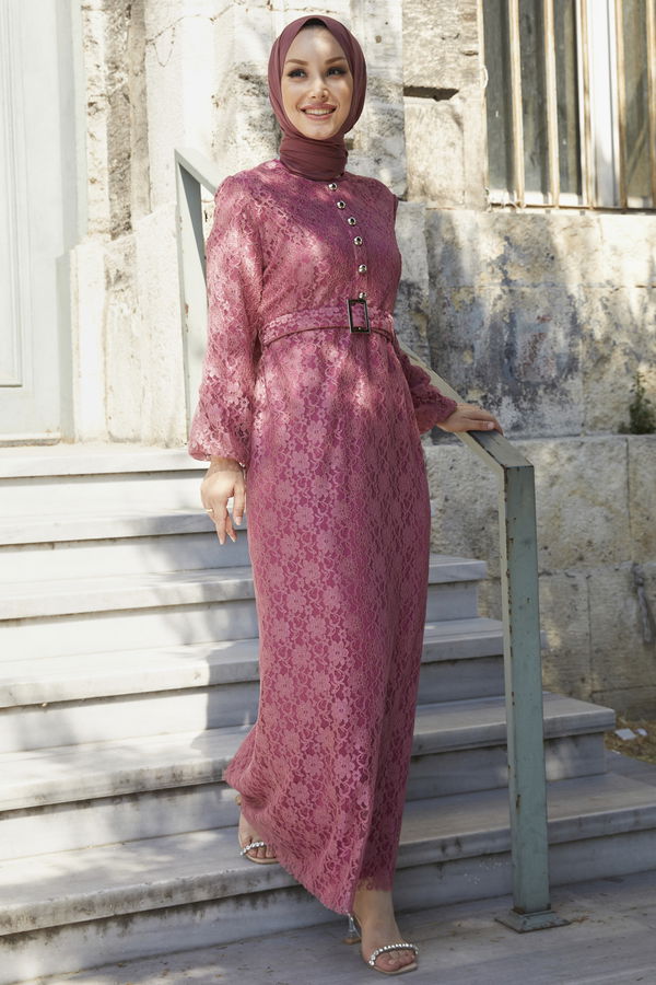 Abiye Elbise Pembe - 21106 PEMBE