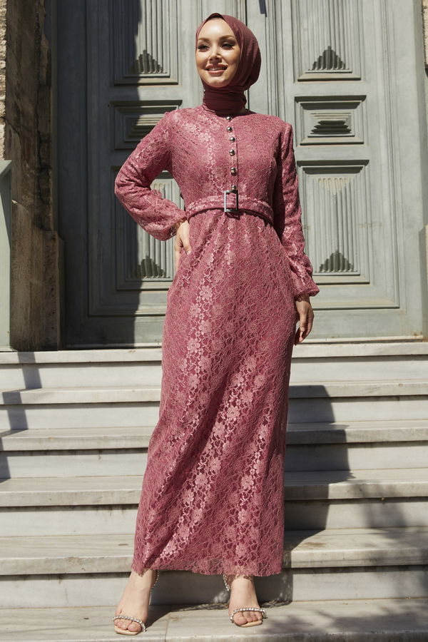 Abiye Elbise Pembe - 21106 PEMBE