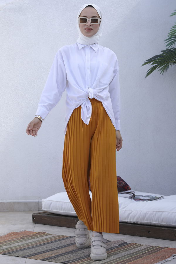 PILISELI PANTOLON Sarı - 8705 Sarı