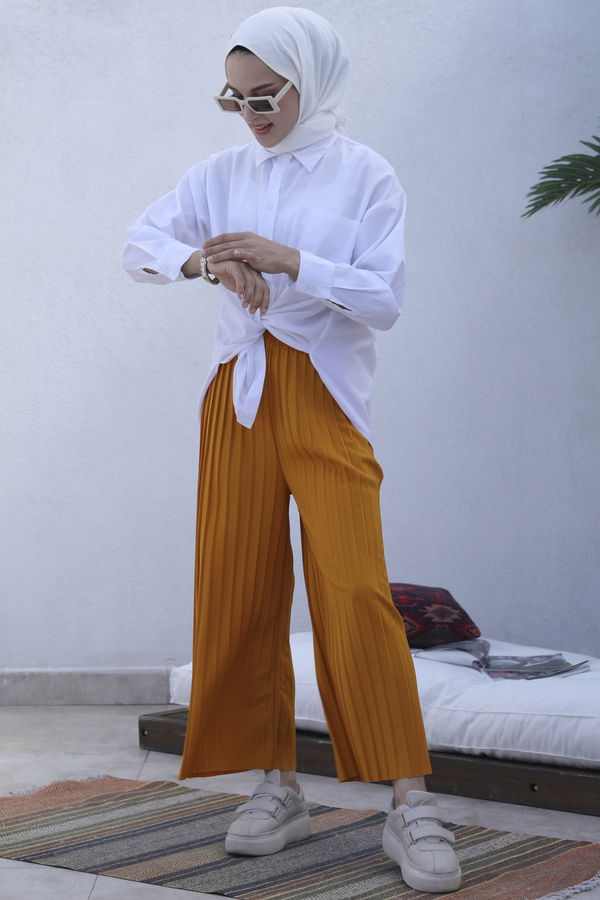 PILISELI PANTOLON Sarı - 8705 Sarı
