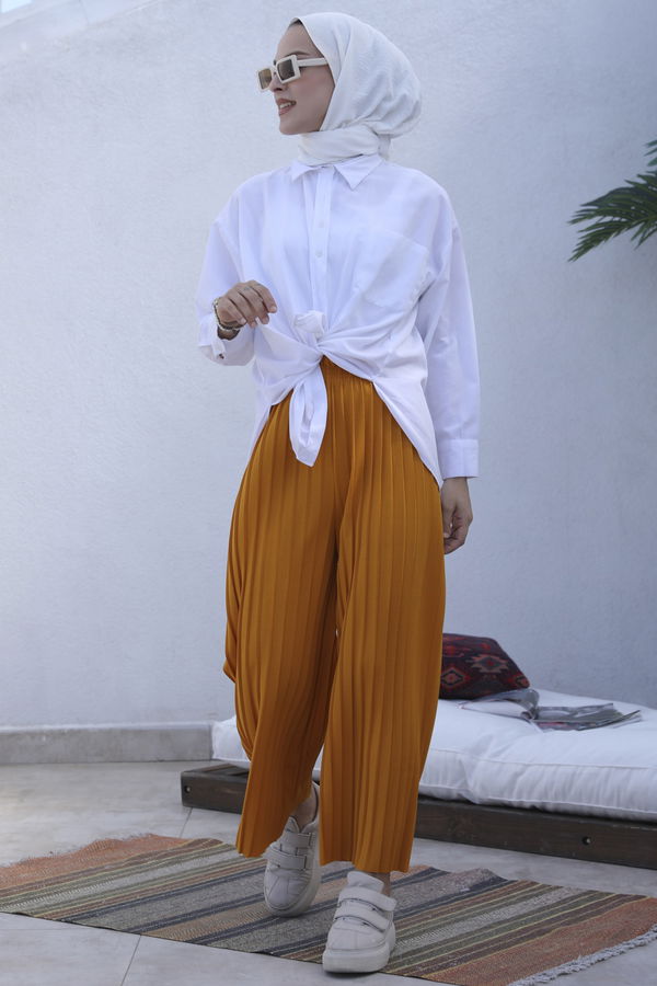 PILISELI PANTOLON Sarı - 8705 Sarı