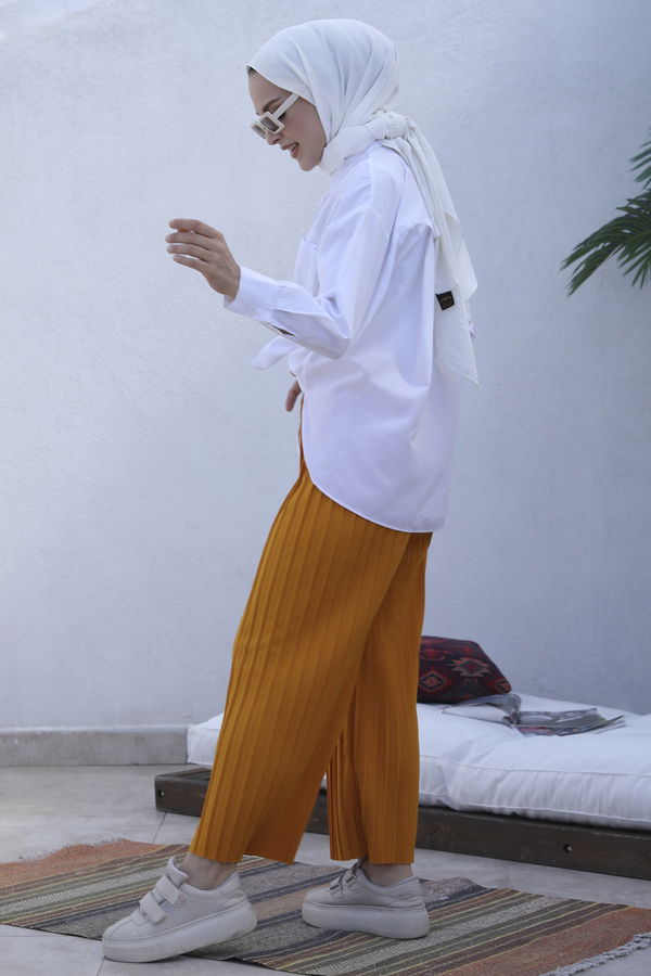 PILISELI PANTOLON Sarı - 8705 Sarı