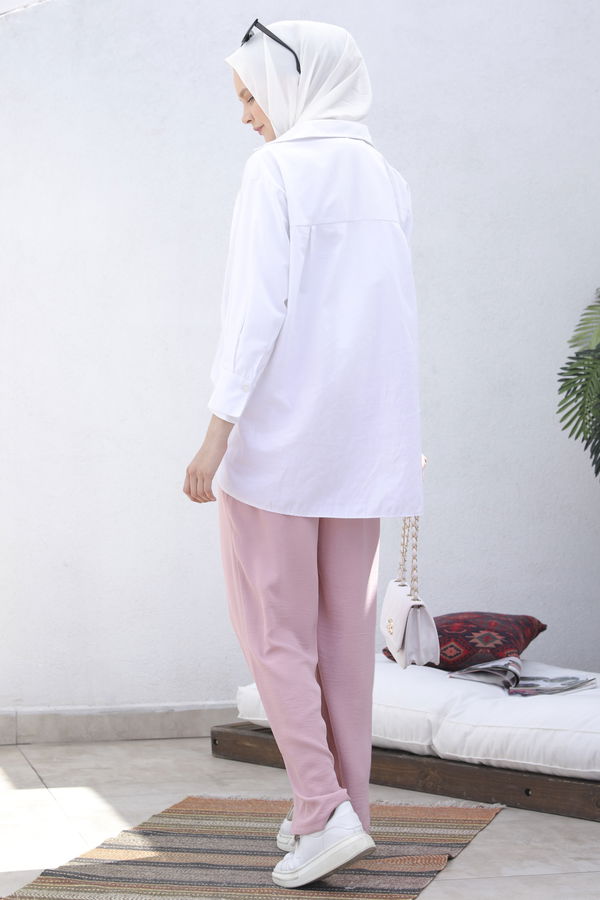 Pantolon Pembe - 10019 PEMBE