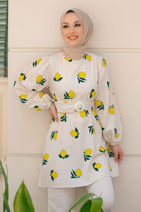 Tunik Pantolon Sarı - 10549