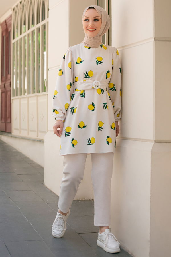 Tunik Pantolon Sarı - 10549
