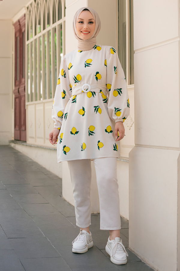 Tunik Pantolon Sarı - 10549