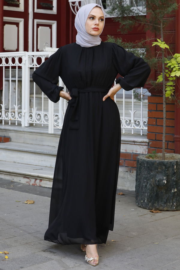 Abiye Elbise Siyah - 10354