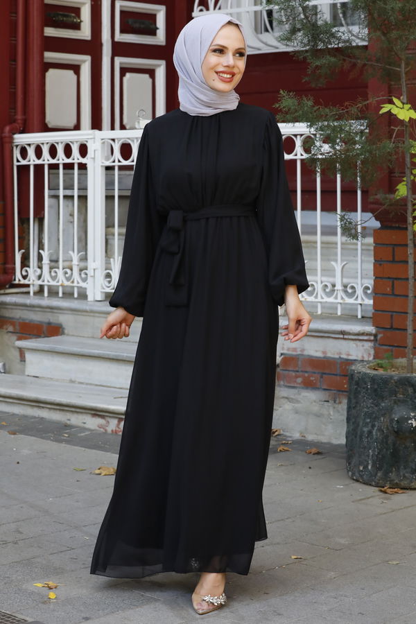 Abiye Elbise Siyah - 10354