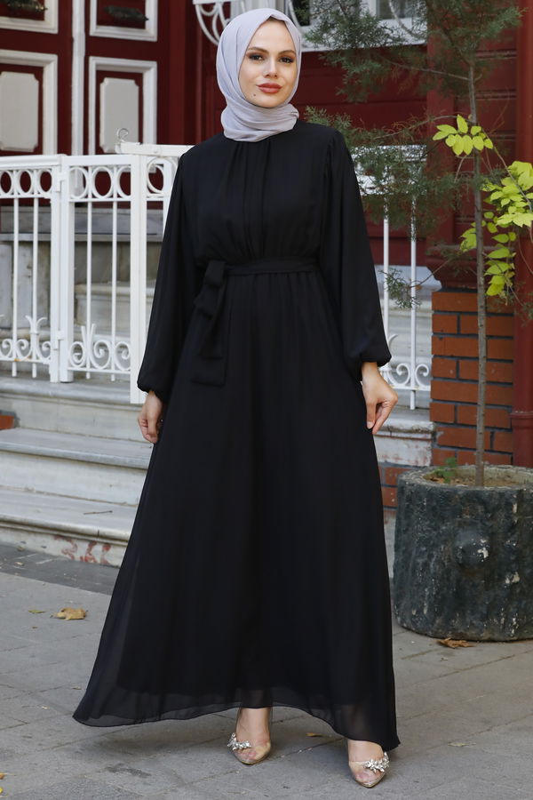 Abiye Elbise Siyah - 10354