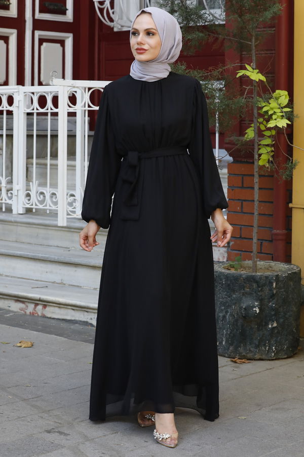 Abiye Elbise Siyah - 10354