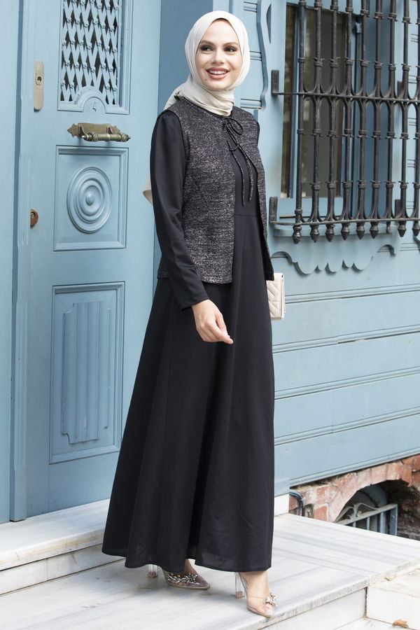 Abiye Elbise Siyah - 21105 SİYAH