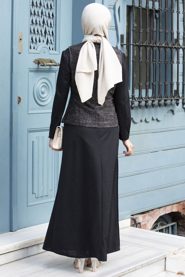 Abiye Elbise Siyah - 21105 SİYAH
